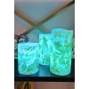 Yılbaşı Noel Temalı 3 lü Set Led Gerçek Mum Kumandalı 9 Renk Yanabilme  ve Animasyonlu Büyük Boy