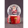 Yılbaşı Süsü Noel Baba Merry Christmas Tasarımlı 9 cm Orta Boy Işıklı Kar Küresi 1B
