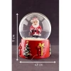 Yılbaşı Süsü Noel Baba Merry Christmas Tasarımlı 9 cm Orta Boy Işıklı Kar Küresi 1B