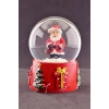 Yılbaşı Süsü Noel Baba Merry Christmas Tasarımlı 9 cm Orta Boy Işıklı Kar Küresi  1B