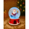 Yılbaşı Temalı 9 cm Orta Boy Kar Küresi -  Yeni Yıl led Işıklı Noel Baba Süsü 47