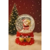 Yılbaşı Temalı LED Işıklı Noel Baba Santa Kar Küresi – 9 cm Orta Boy Dekoratif Hediye-48
