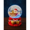 Yılbaşı Temalı LED Işıklı Yıldızlı Noel Baba Kar Küresi 9 cm Orta Boy Yeni Yıl Süsü - 48