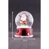 Yılbaşı Yeni Yıl Noel Baba Temalı Orta Boy Işıklı Kar Küresi 9 cm A