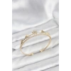 Yıldız Model Gold Renk Pirinç Kadın Bileklik - TJ-BB8247