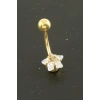 Yıldız Zirkon Taşlı Çelik Piercing 1 Adet