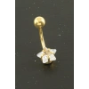 Yıldız Zirkon Taşlı Çelik Piercing 1 Adet