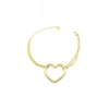 Zincir Kalp Bileklik - Altın