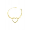 Zincir Kalp Bileklik - Altın