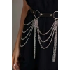 Zincirli Ayarlanabilir Şık Deri Kemer Harness - Brf729