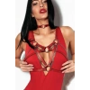Zincirli Göğüs Detaylı İnce Coker Tasma Deri Harness - Brf741