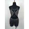 Zincirli Harness Takım, Deri Zincirli Etek Takım - Brf496