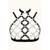 Zincirli Seksi Lastik Göğüs Harness - Brf926