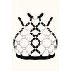 Zincirli Seksi Lastik Göğüs Harness - Brf926