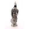 Zırhlı Cevşen Ayetli Asker Gümüş Biblo 3 Boyutlu Büyük Boy 32 cm-017
