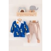 Zürafa Desenli Gömlek Yakalı 3lü Erkek Bebek Takımı