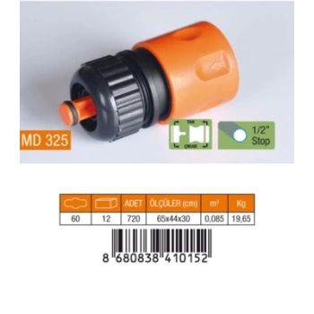 1/2 HORTUM BAĞLANTI ADAPTÖRÜ STOPLU (4887)
