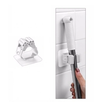 1 Adet Yapışkanlı Pratik Mop Tutucu Beyaz (4887)