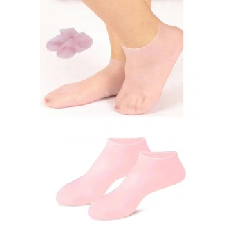 1 çift silikon jel topuk nemlendirici çorap ayak bakımı çatlama koruyucu krem çorabı