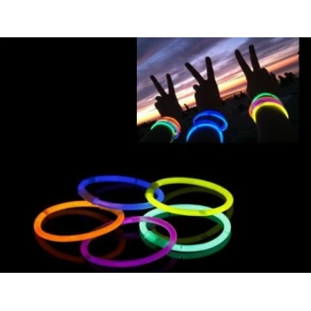 10 Adet Glow Stick Bracelet Fosforlu Kırılan Çubuk Bileklik