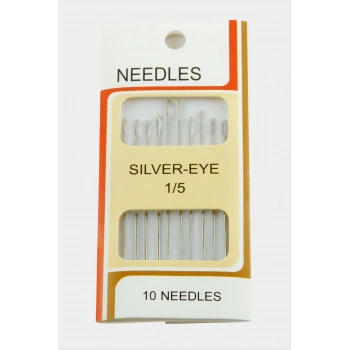 10 Adet Gümüş Dikiş İğnesi