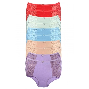 10 Adet Kenar Dantelli Toparlayıcı Yüksek Bel Bato Külot