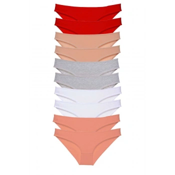 10 adet Süper Eko Set Likralı Kadın Slip Külot 505