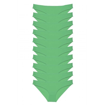 10 adet Süper Eko Set Likralı Kadın Slip Külot Yeşil