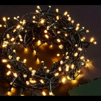 10 M 100 Led Boncuk Lamba Gün Işığı Siyah Kablo MZ-18-4