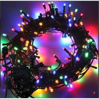 10 M 100 Led Boncuk Lamba RGB Işık Siyah Kablo MZ-18-10