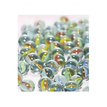 100 Adet Karışık Renk Cam Misket Bilye Oyuncak Cam Bilya Gülle