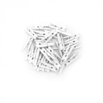 1000 Adet Beyaz Ahşap Mandal 2.5cm