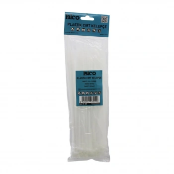 100PCS BEYAZ   3.6X250MM  PLASTİK CIRT KELEPÇE (4887)