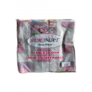 100X140 Sermat Masa Örtüsü Masalık Hazır Düz Kesim -MH136