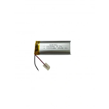 102050 3.7V 1000mAh Li-Polymer Pil (Devreli/1.5A)