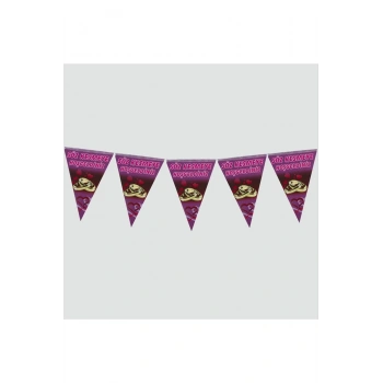 10’lu Söz Kesmeye Hoşgeldiniz Üçgen Flama