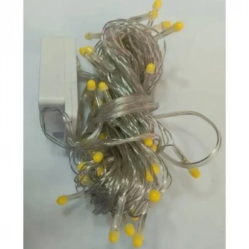 10m 100 Led Damla Uçlu Led Işık Beyaz Işık Şeffaf Kablo