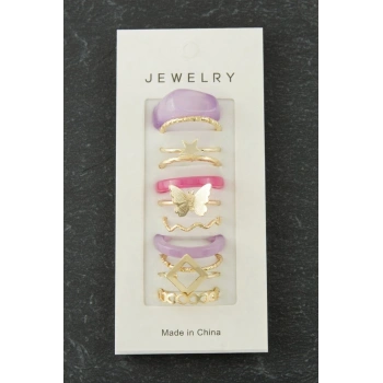 11 Adet Kelebek Lüx Eklem Yüzük
