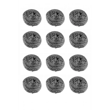 12 Adet Paslanmaz Bulaşık Teli Endüstriyel Boy 10 gr