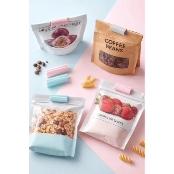 12 Adet Poşet Kapatma Düzenleyici Klipsler Poşet Klipsi