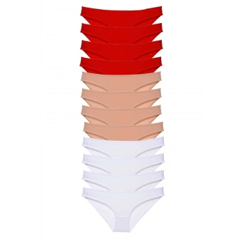 12 adet Süper Eko Set Likralı Kadın Slip Külot 508