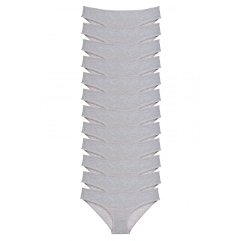 12 adet Süper Eko Set Likralı Kadın Slip Külot Gri