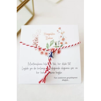 12li Paket Marteniçka İp Bileklik - Kırmızı