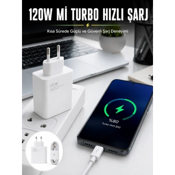 120w Şarj Aleti Type-c Uyumlu Turbo Şarj Aleti Yeni Nesil