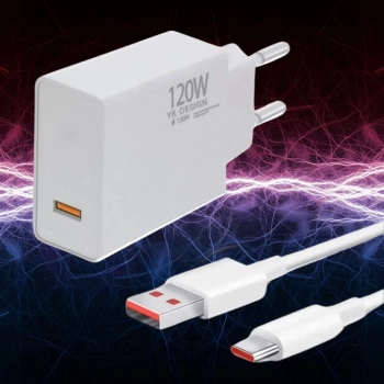 120W USB Hızlı Type C Uçlu Kablolu Şarj Aleti (4887)