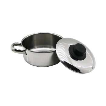 14CM   METAL KAPAK   MİNİ  ÇELİK TENCERE (4887)
