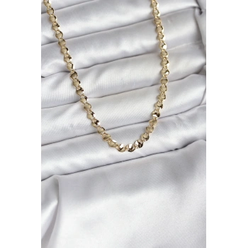 14K Gold Renk Kaplama Zincir Model CM Kadın Kolye - TJ-BKO10738