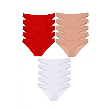 15 adet Süper Eko Set Likralı Kadın Slip Külot 514