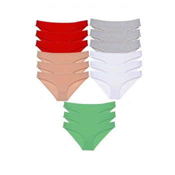 15 adet Süper Eko Set Likralı Kadın Slip Külot 521