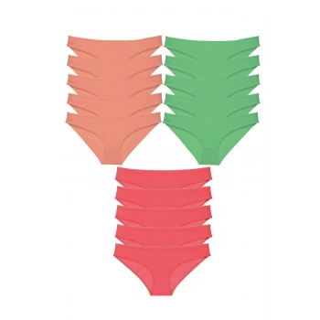 15 adet Süper Eko Set Likralı Kadın Slip Külot 536